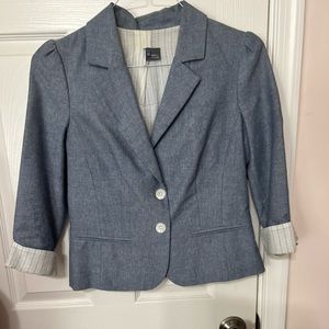 Sparkle & Fade Blue Tailored Blazer with Notched Lapels